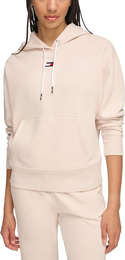 Tommy Hilfiger Women's Logo Flag on Chest Soft Fleece Hoodie | Amazon (US)