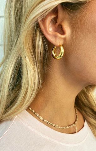 LUV AJ Marbella Hoop Earrings ~ 14K Gold Plated | Show Me Your Mumu