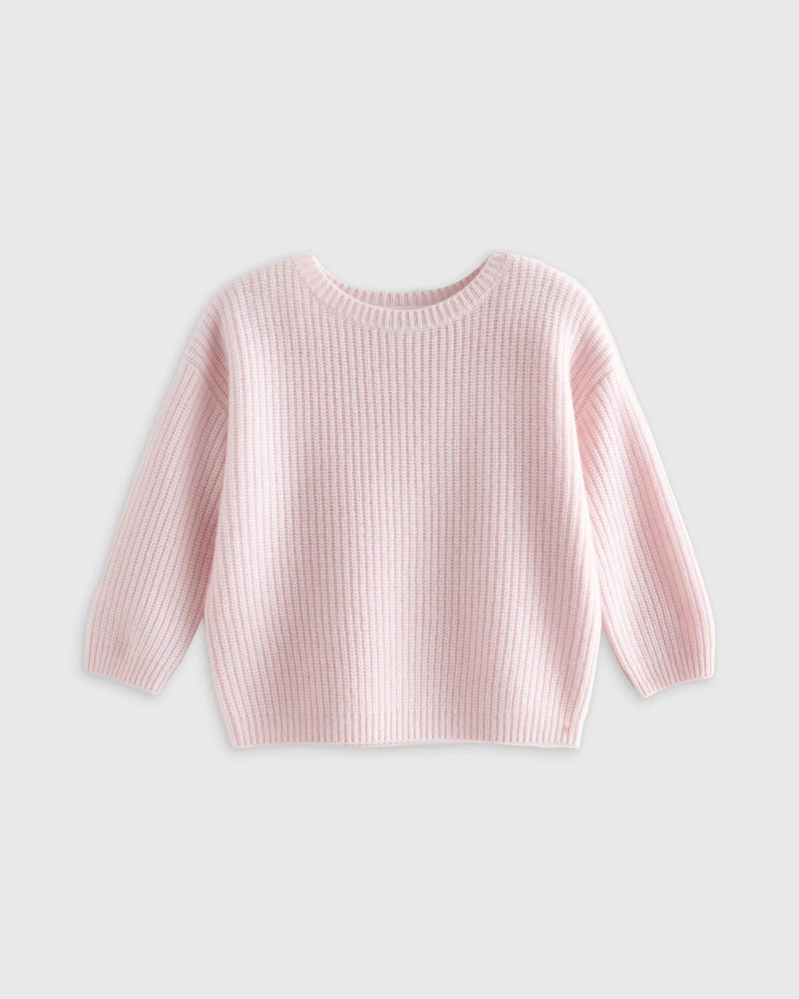Mongolian Cashmere Fisherman Tunic Sweater - Toddler in Minimal Pink | Quince