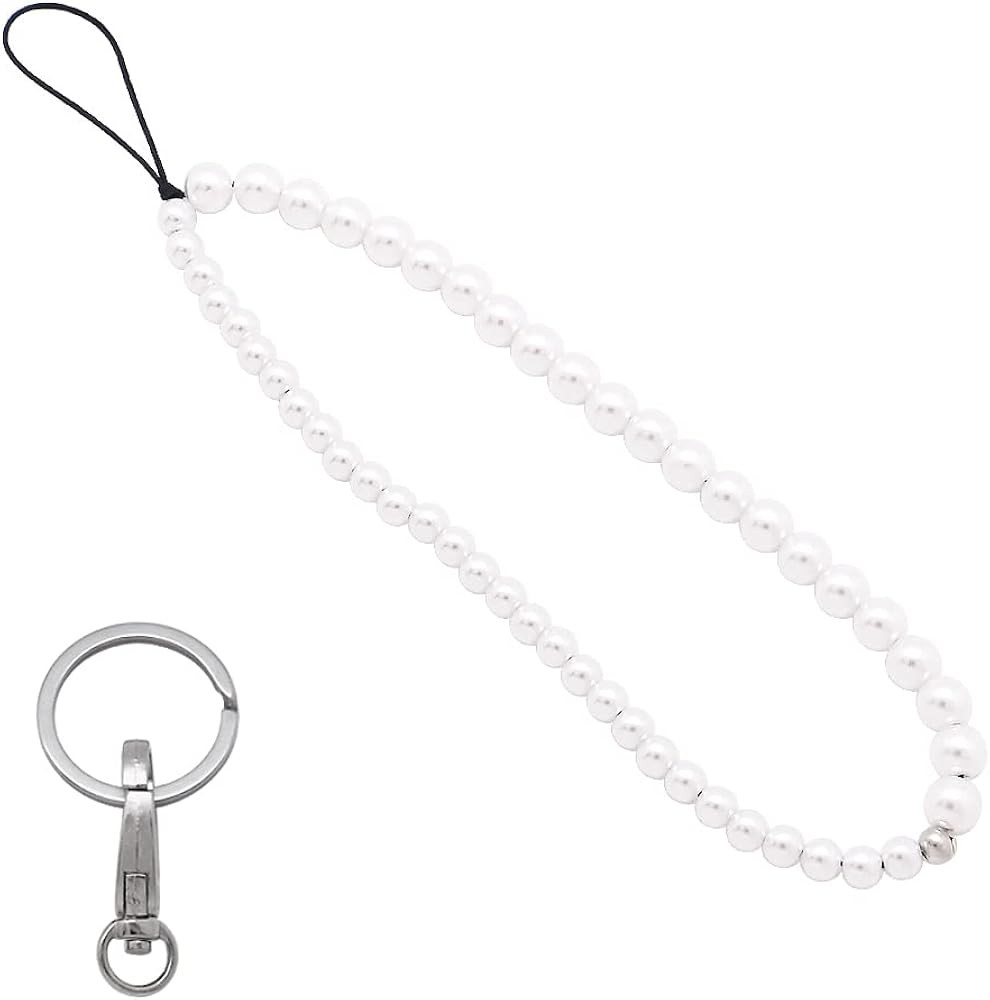 C&L Accessories Beaded Phone Charm Cell Phone Lanyard Wrist Strap Handmade Natural Gemstone | Amazon (US)