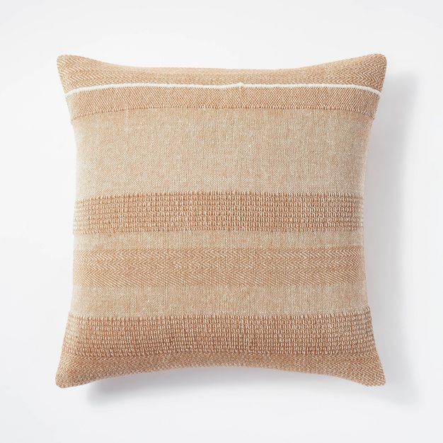 Oversized Cotton Woven Striped Square Throw Pillow - Threshold™ designed with Studio McGee | Target