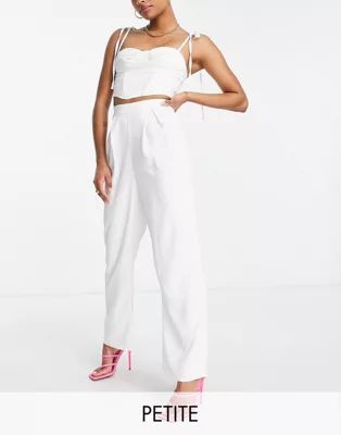 Jaded Rose Petite high waist wide leg pants in white - part of a set | ASOS (Global)