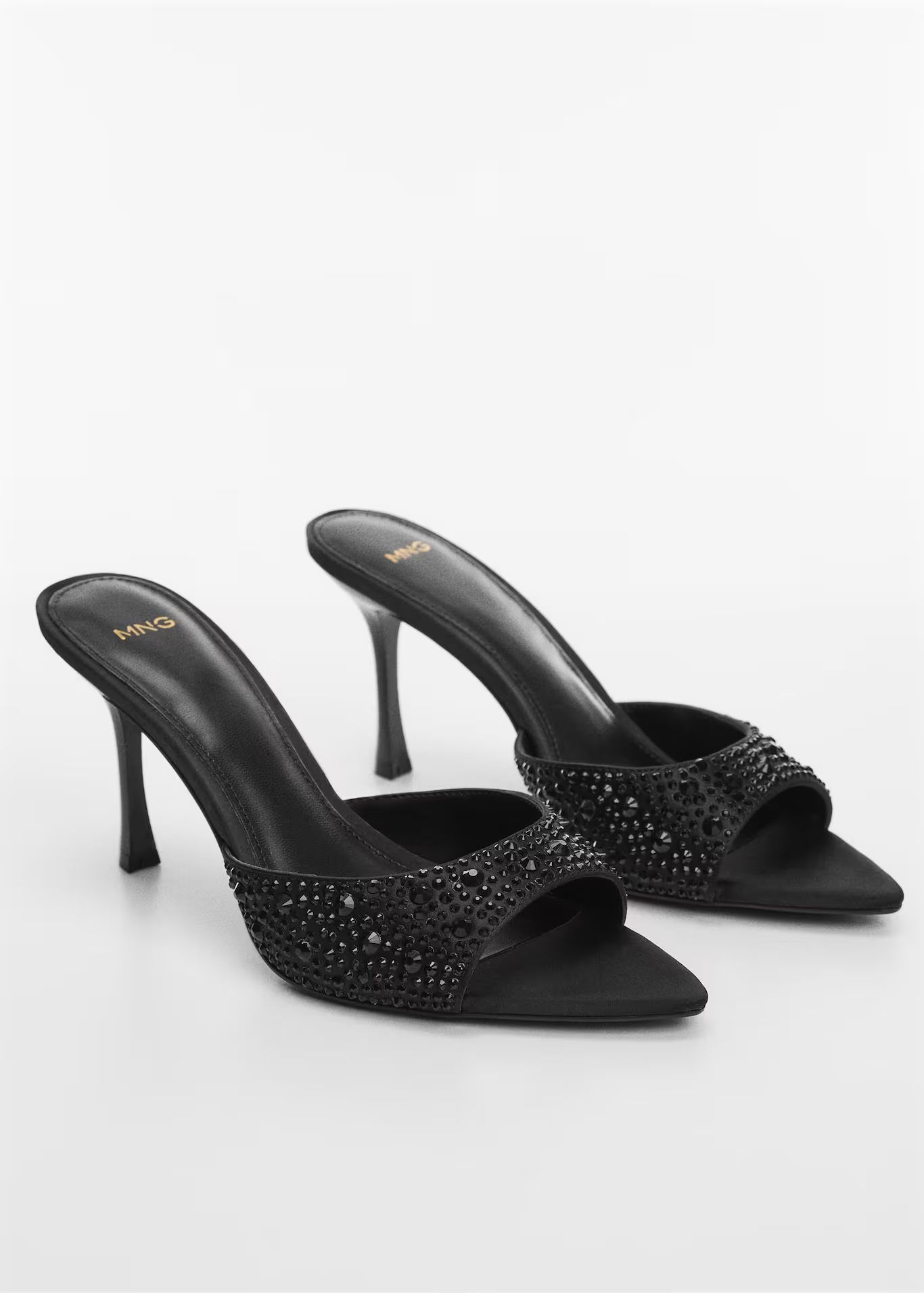 Heeled sandals with rhinestone detail | MANGO (US)