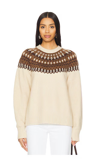 Andrea Fairisle Sweater in Beige & Brown Multi | Revolve Clothing (Global)