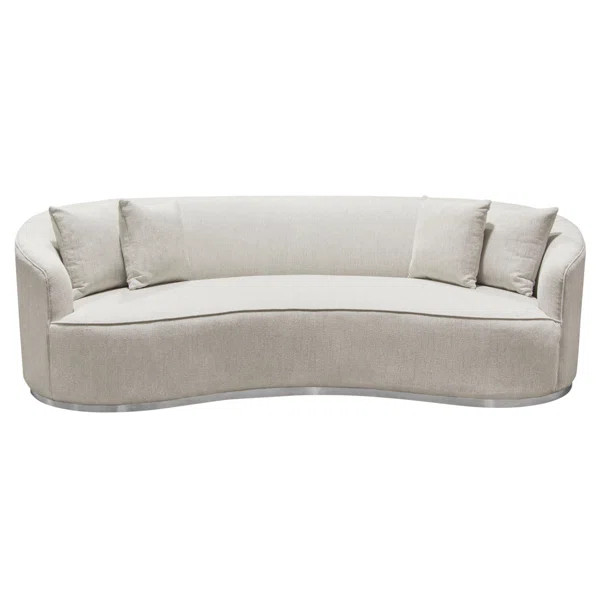 Raven 98'' Round Arm Curved Sofa | Wayfair North America