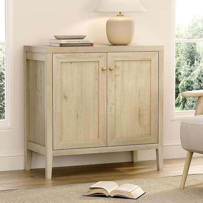 Farmhouse Storage Buffet Cabinet, Accent Cabinet with Adjustable Shelves Credenza Console Table C... | Amazon (US)