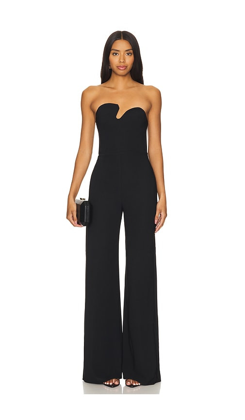 Amanda Uprichard Strapless Puzzle Jumpsuit in Black. - size M | Revolve Clothing (Global)