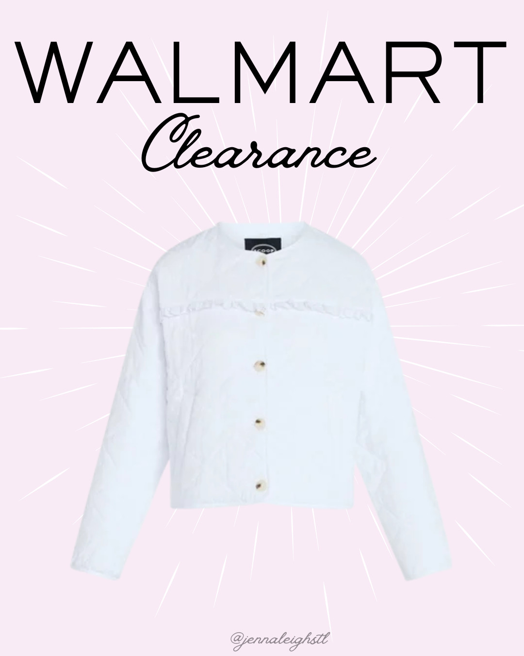 Walmart clearance find, this Scoop cotton eyelet jacket with puff sleeves is down to just $15. The perfect lightweight piece to layer over your summer dresses on cooler evenings. 

 #LTKSaleAlert #LTKMidsize #LTKWorkwear