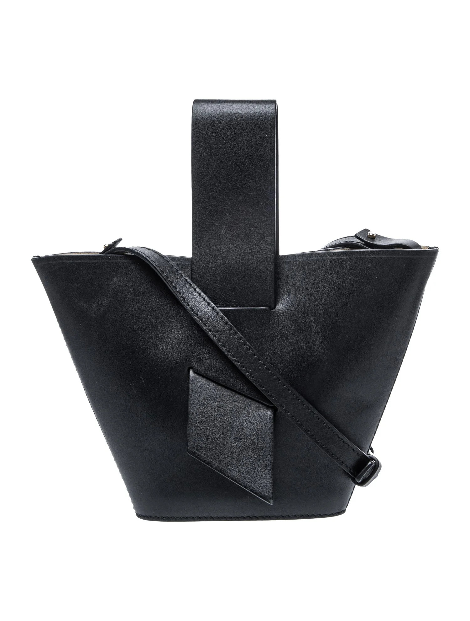 Carolina Santo Domingo Leather Top Handle Bag - Black Handle Bags, Handbags - WCSAD20839 | The Re... | The RealReal