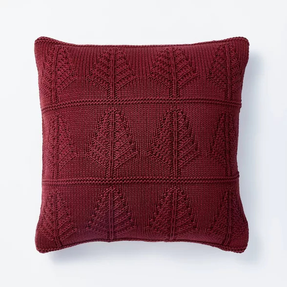Knit Square Christmas Tree Throw Pillow - Threshold™ designed with Studio McGee | Target