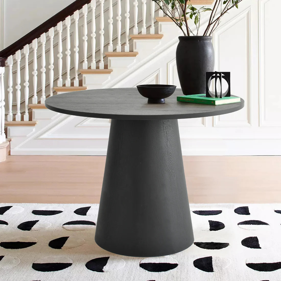 Dwen 35" Modern Round Pedestal Console Table | Pop Maison