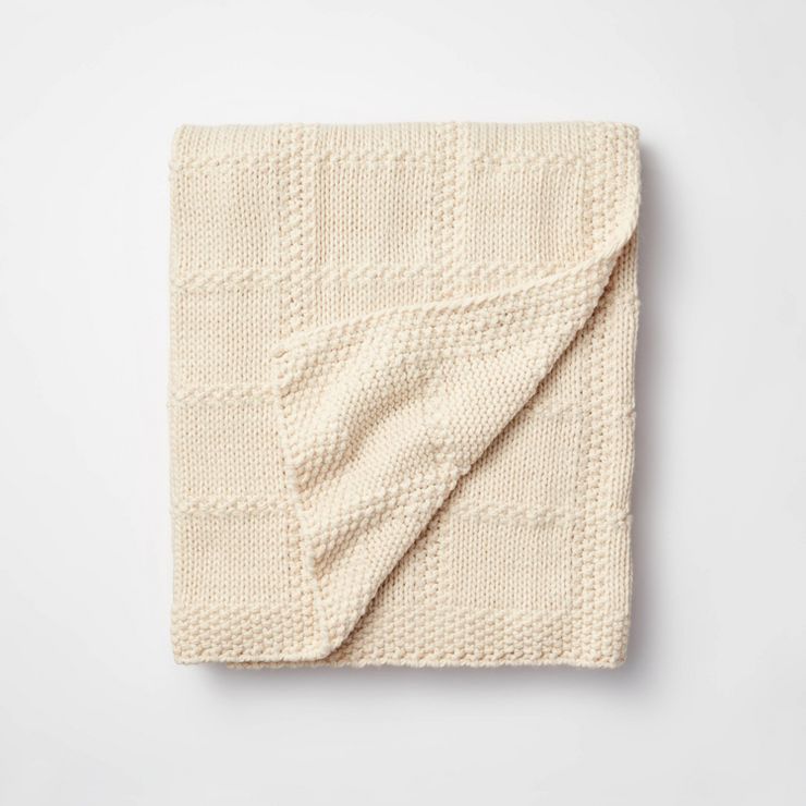 Grid Knit Throw Blanket - Threshold™ designed with Studio McGee | Target