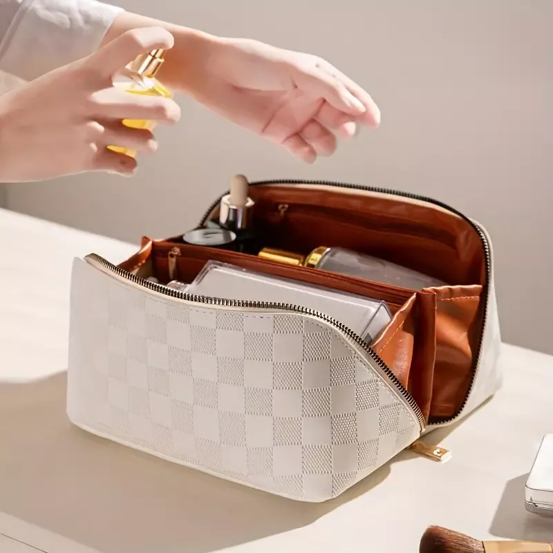 Pu Leather Mini Storage Bags, Portable Self-closing Mini Cosmetic Bag - Temu