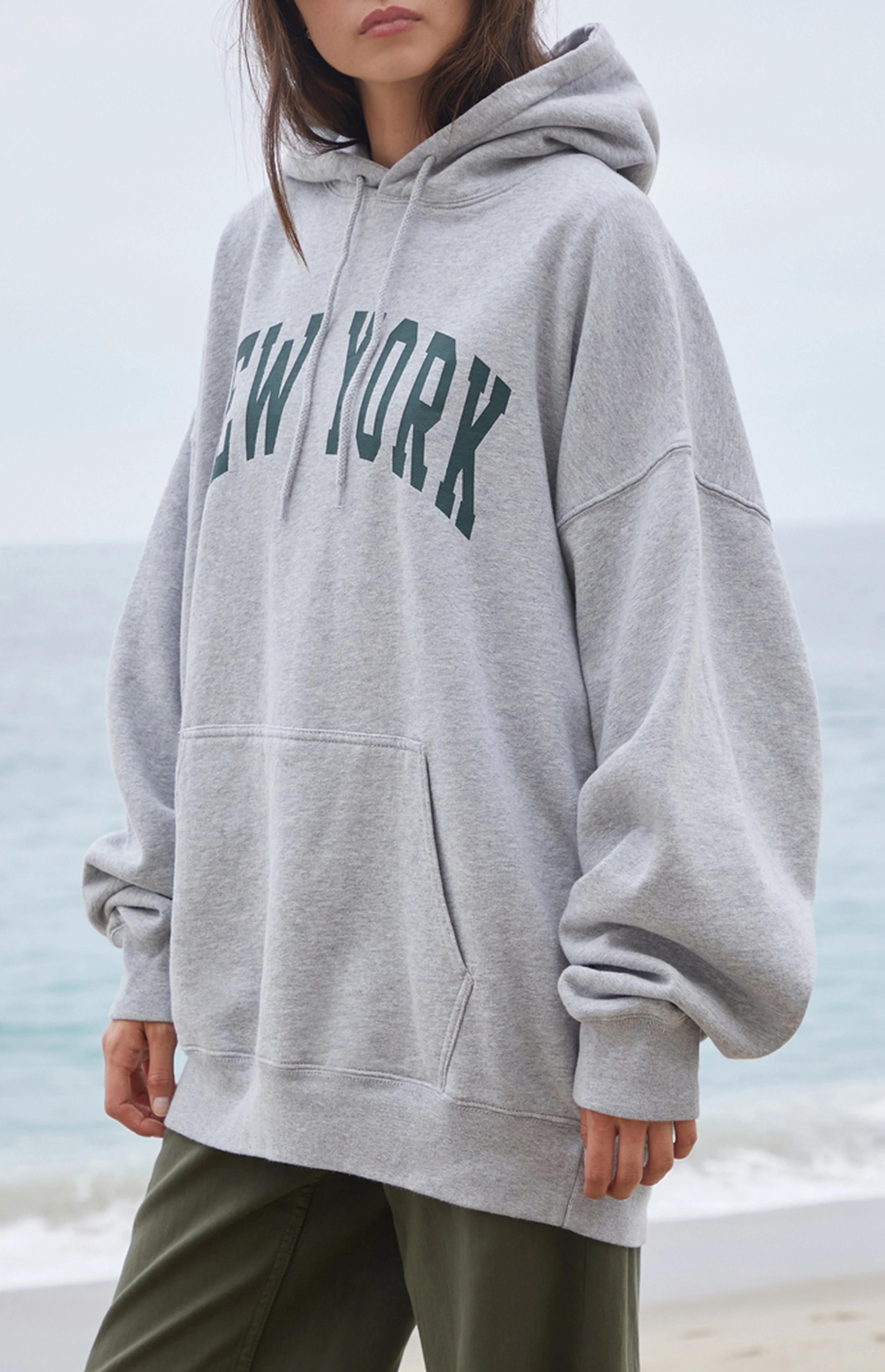 John Galt Silver New York Oversized Hoodie | PacSun