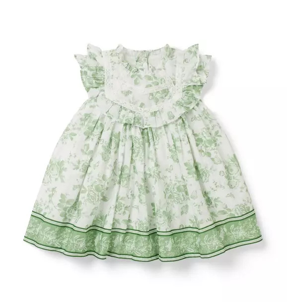 Baby Floral Toile Ruffle Dress | Janie and Jack