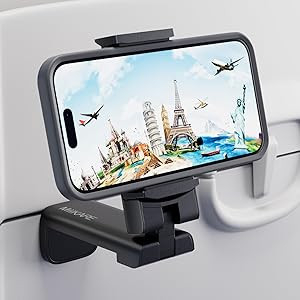 MiiKARE Airplane Travel Essentials Phone Holder, Universal Handsfree Phone Mount for Flying with ... | Amazon (US)