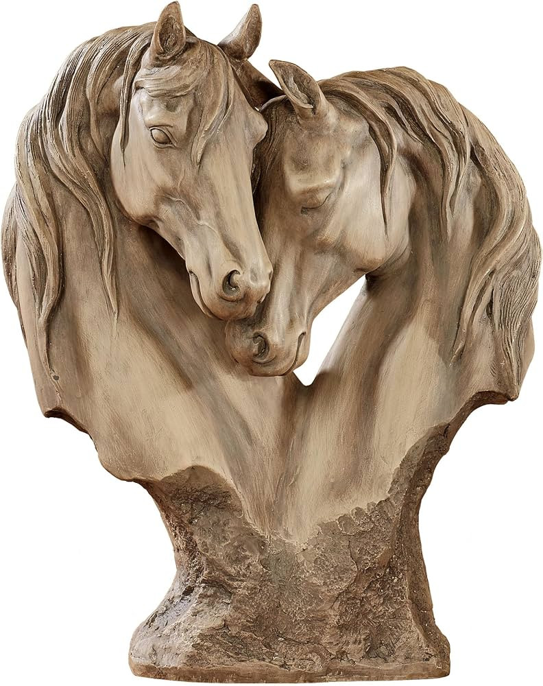 Touch of Class Loving Horses Table Sculpture, Tan | Amazon (US)