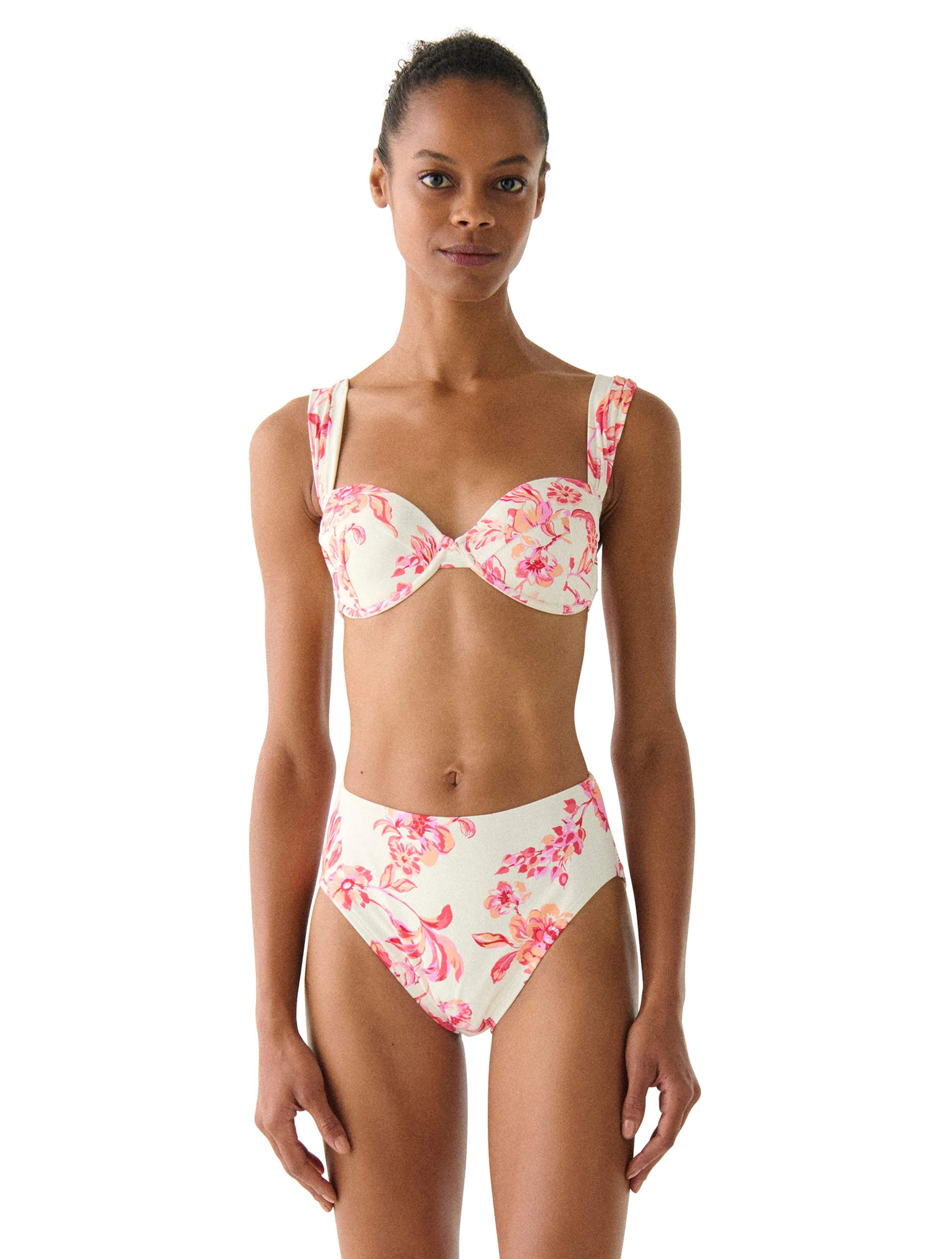 kate spade new york Shirred Underwire Bikini Top - Floral Toile | Beach2Ocean