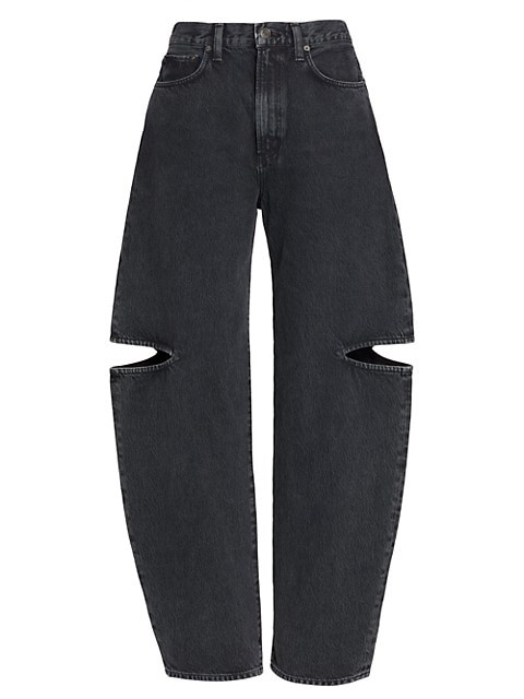 Sanna Slice High-Rise Barrel Jeans | Saks Fifth Avenue