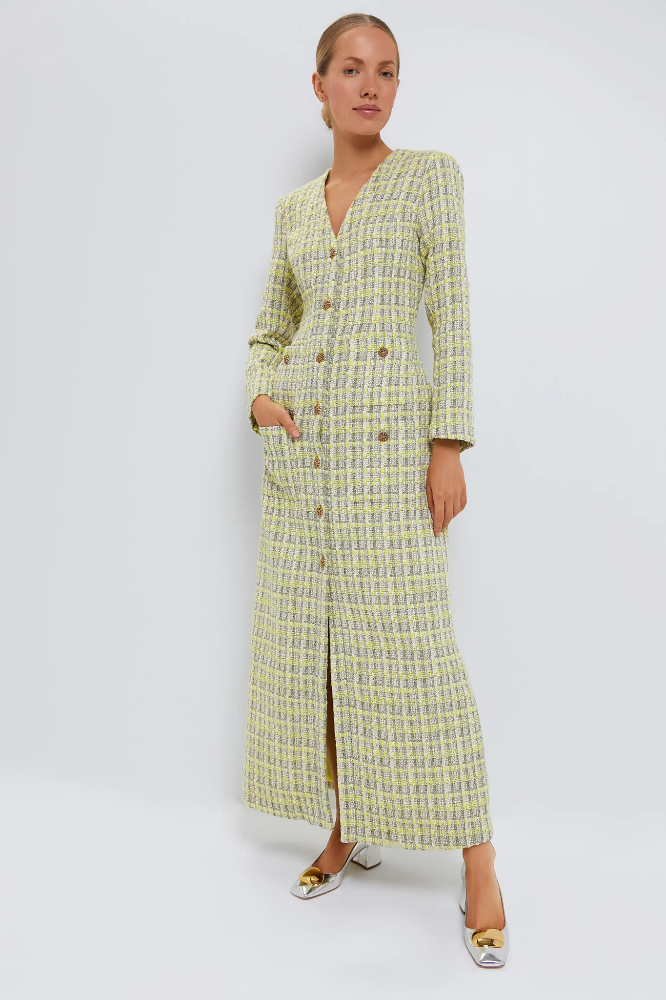 Citron Tweed Rafferty Dress | Tuckernuck (US)