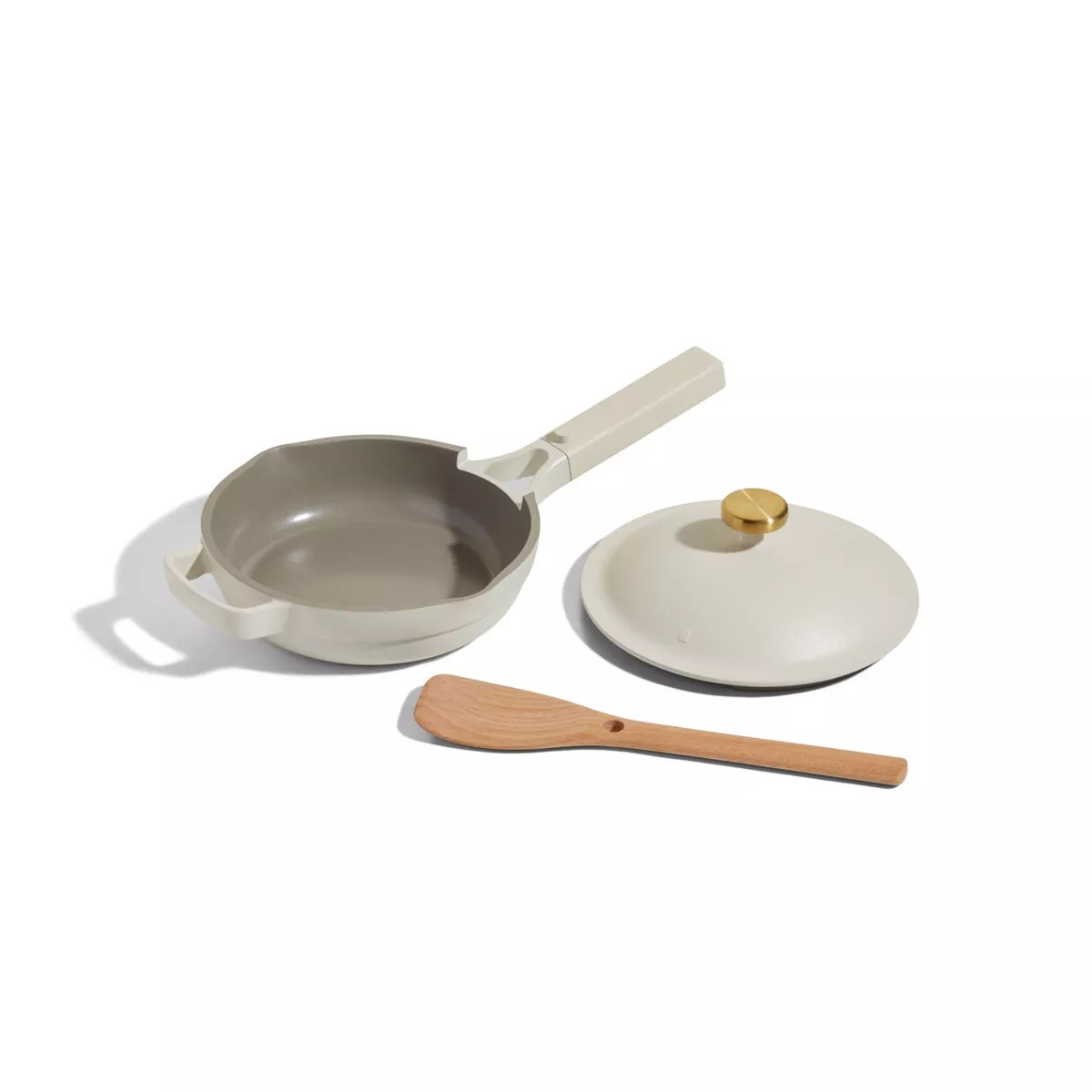 Our Place 3pc Aluminum Ceramic Nonstick Mini Always Pan Set Cream: Hand Wash, Gas & Electric Comp... | Target
