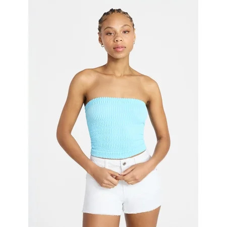 No Boundaries Seamless Textured Tube Top, Women's XXS-XXL | Walmart (US)