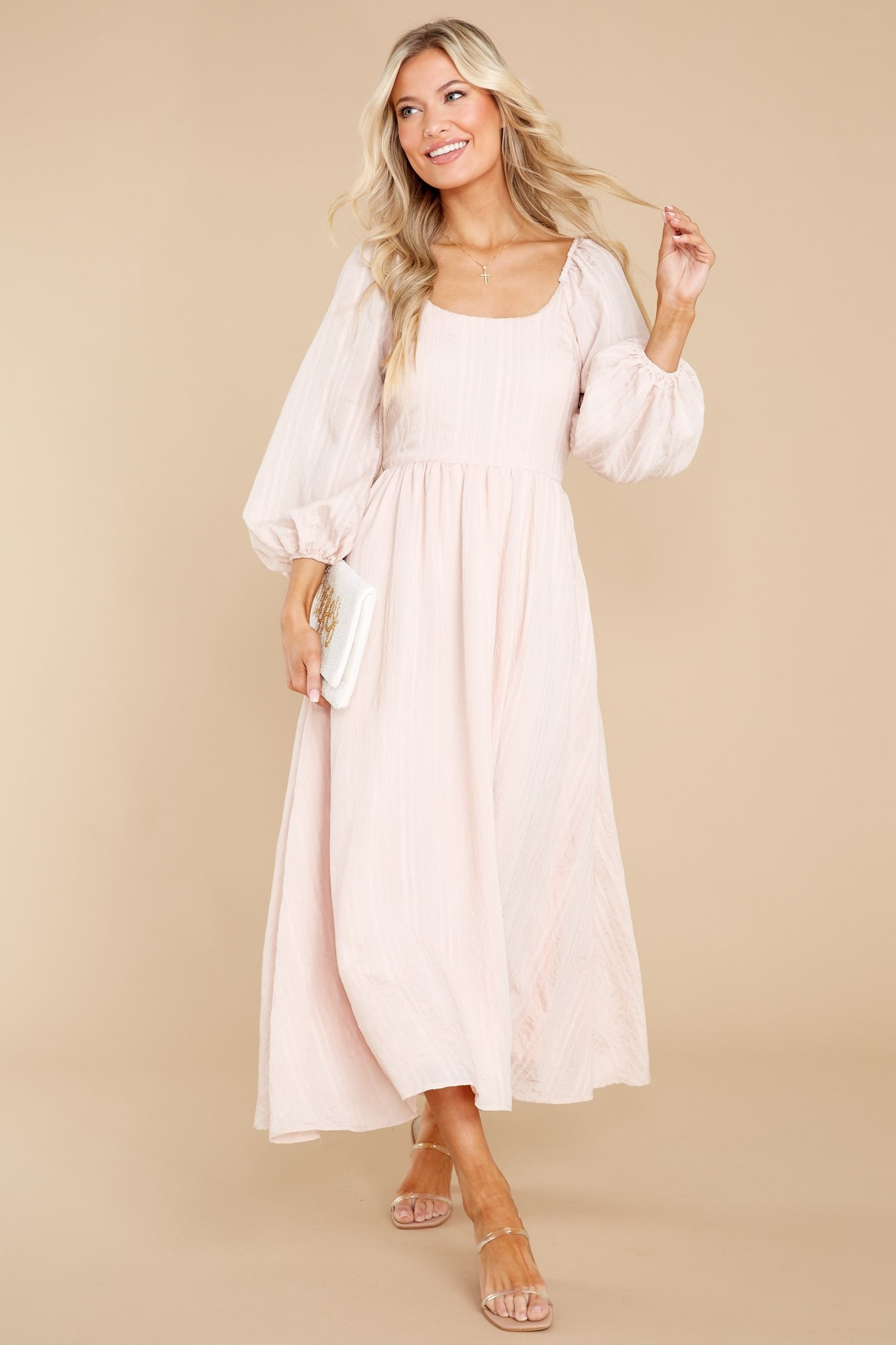 Daring Vision Light Pink Maxi Dress | Red Dress 