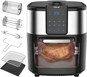 hOmeLabs 11.6 Quart XXL 8-in-1 Air Fryer Oven - Bake, Broil, Dehydrate and More - Complete Set of... | Amazon (US)