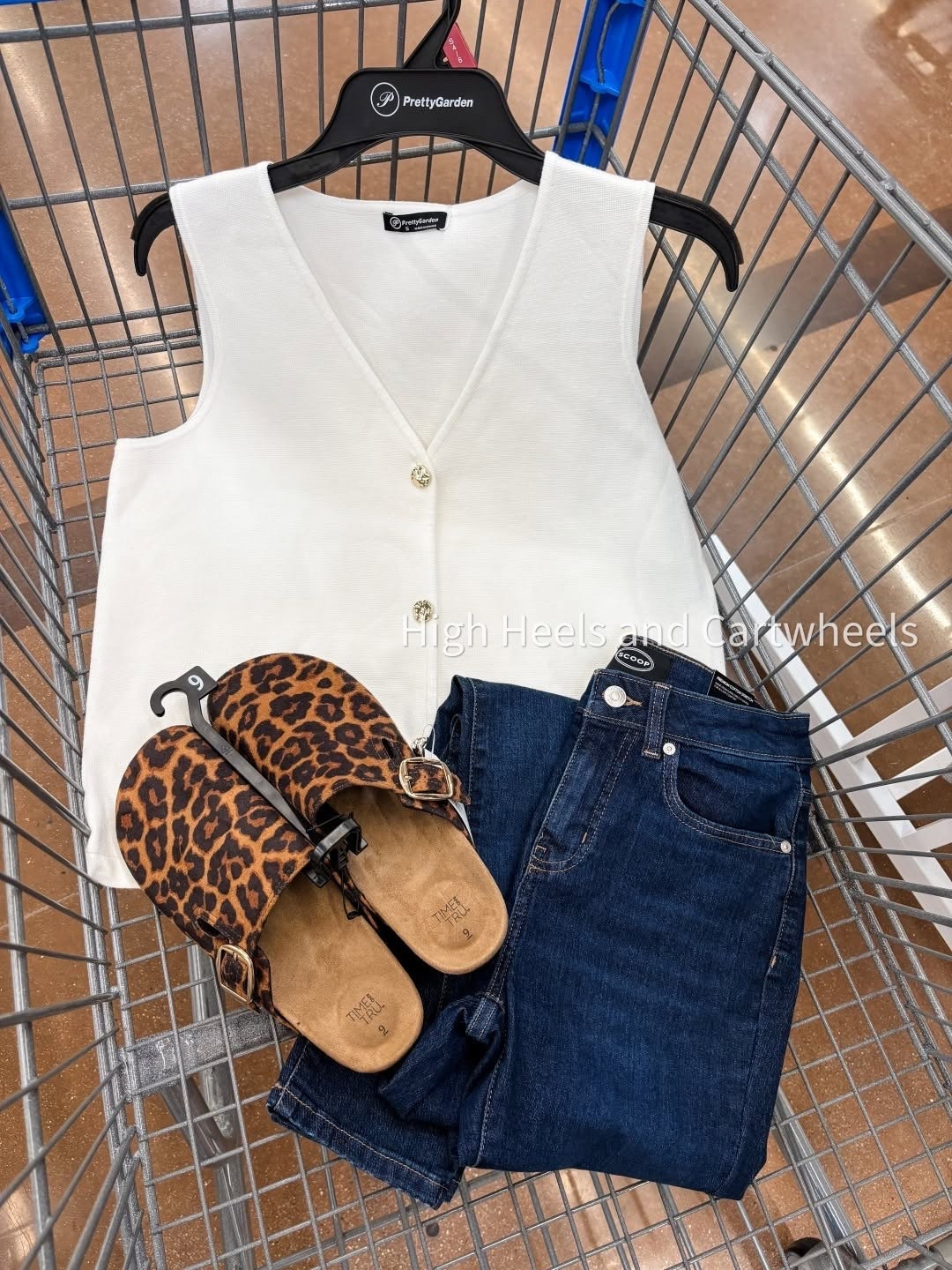 Walmart is serving boutique looks for LESS👏👏 The sweater vest is great quality and also comes in a gorgeous brown shade.🤎 And those 🐆 clogs are we kidding?!