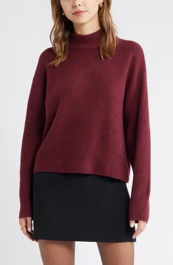 Open Edit Boxy Mock Neck Sweater | Nordstrom | Nordstrom