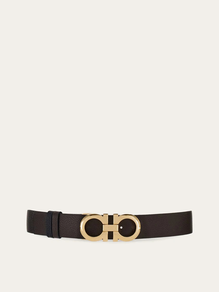 Reversible and adjustable Gancini belt | Ferragamo
