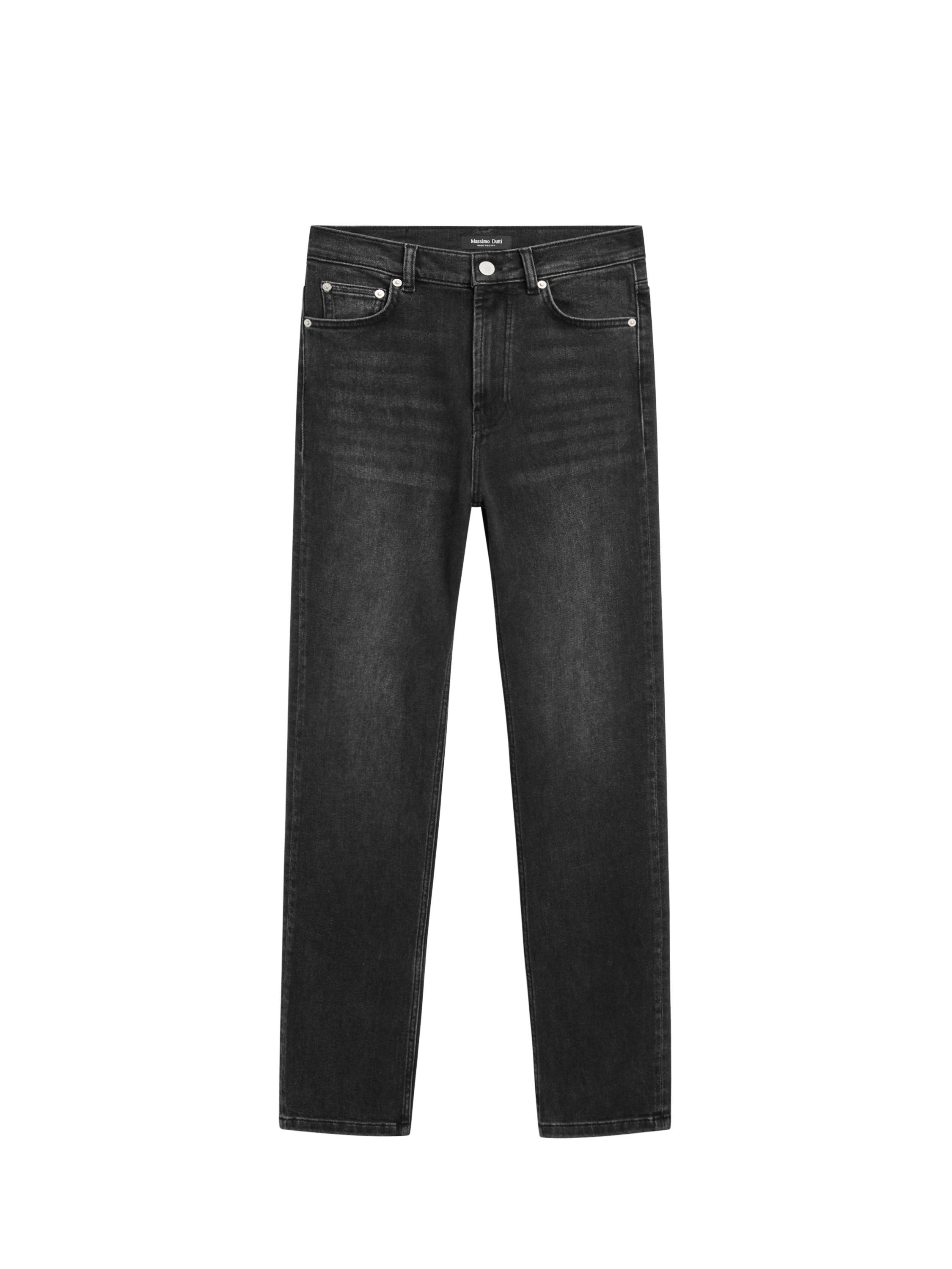 Mid-rise straight-leg jeans | Massimo Dutti UK