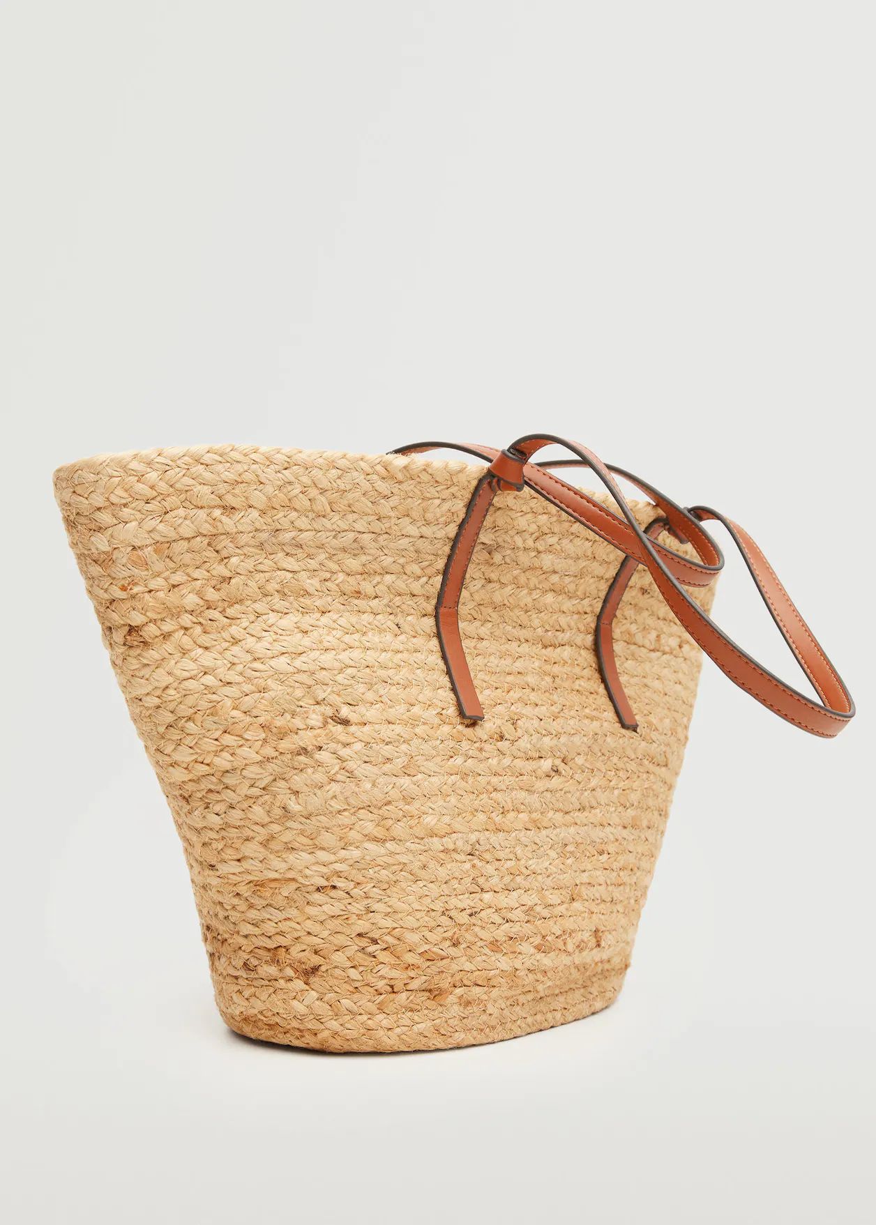 Jute basket bag | MANGO (US)