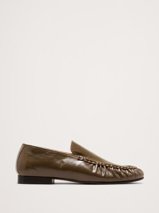 Leather Moc-Toe Loafer | Banana Republic (CA)