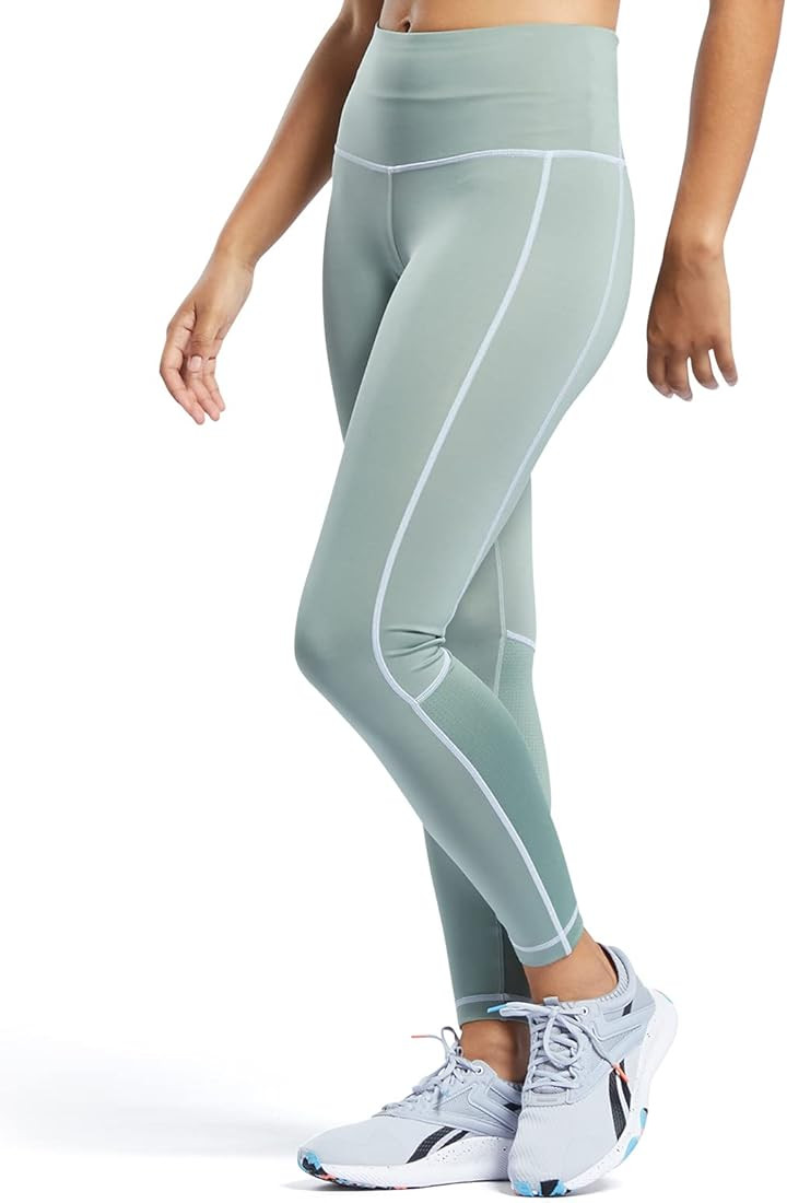 Core 10 by Reebok Women's High-Rise Contrast Stitch Leggings | Amazon (US)