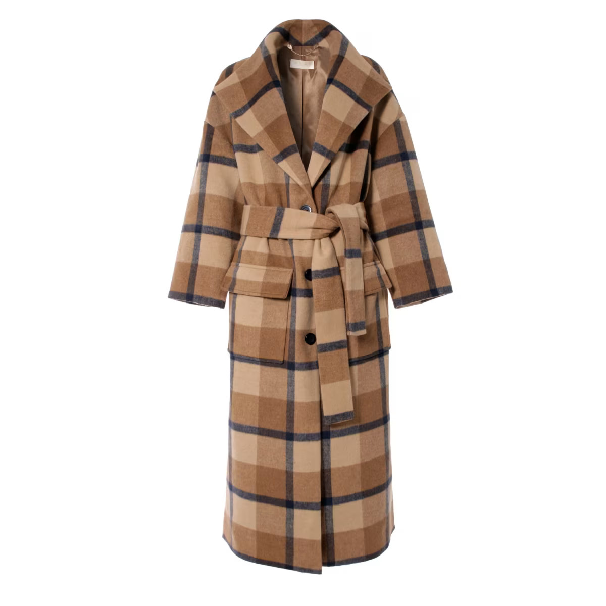 Alison Café Au Lait Long Coat | Wolf & Badger (US)
