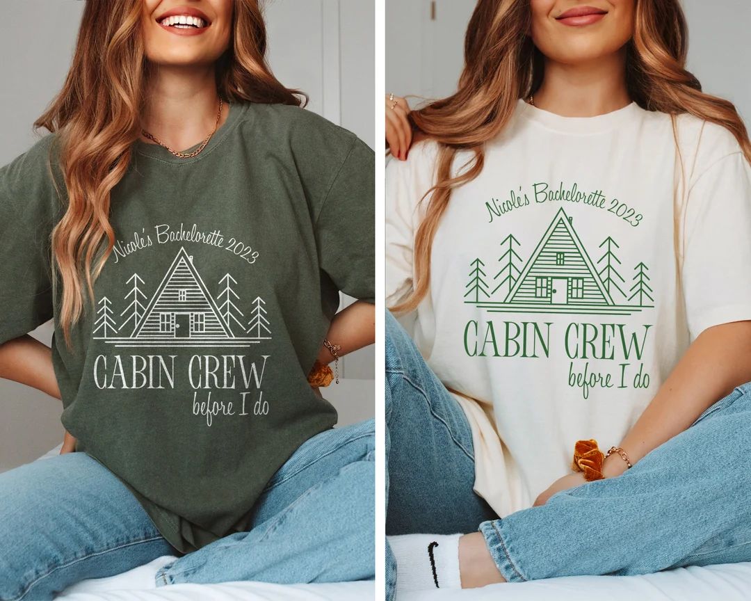Custom Camp Bachelorette Shirts Cabin Bachelorette Party Shirts Cabin Crew Before I Do Shirts Cam... | Etsy (US)