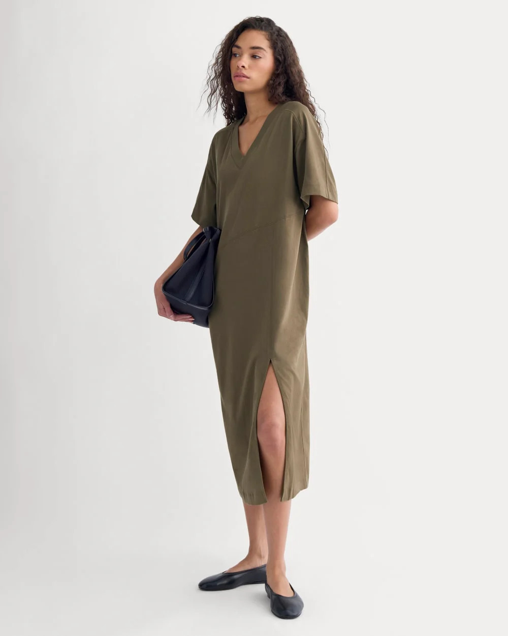 Weekend Tee Midi Dress | Beech | Everlane
