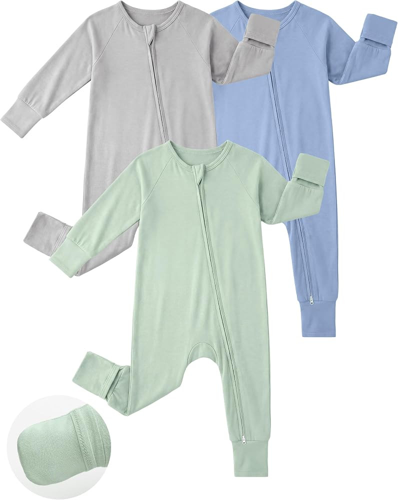 Yoofoss Viscose From Bamboo Baby Pajamas Footless & Footed baby Sleepers, 2-Way Zipper Soft Toddl... | Amazon (US)