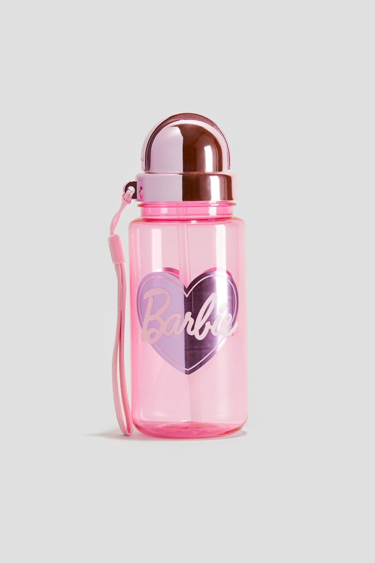 Printed water bottle - Pink/Barbie - Kids | H&M US | H&M (US + CA)
