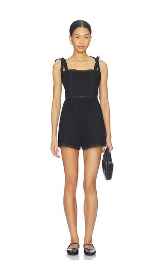 FAITHFULL Emilia Playsuit in Black. - size S | Revolve Clothing (Global)