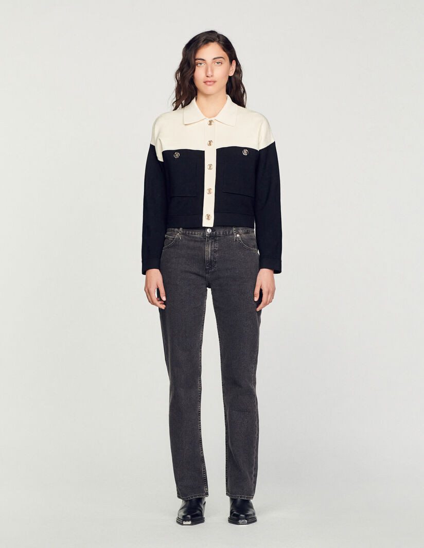 Oversized cropped coatigan | Sandro-Paris US