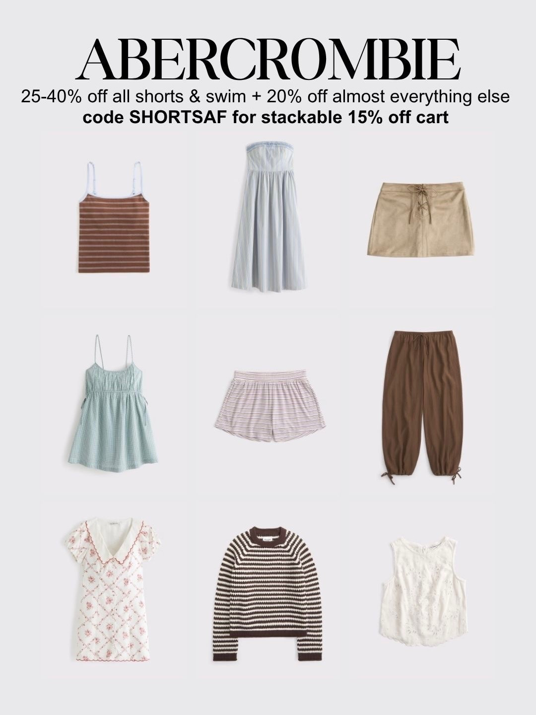 [5/7/26] New arrivals on sale from @abercrombie! Currently 21 weeks pregnant wearing size 28/29 in bottoms + M/L in most abercrombie styles 

[*Offer valid online only 5/7/2026-5/11/2026 in US/CA. Excludes clearance. Online price reflects discount. Offer valid online only 5/7/2026-5/11/2026 in US/CA. Exclusions apply as indicated. Online price reflects discount. Use code SHORTSAF to get an additional 15% off almost everything in stores and online at checkout from 5/7/26-5/11/26 in US/CA. Exclusions apply. See details online.]

#LTKPetite #LTKSeasonal #LTKSaleAlert