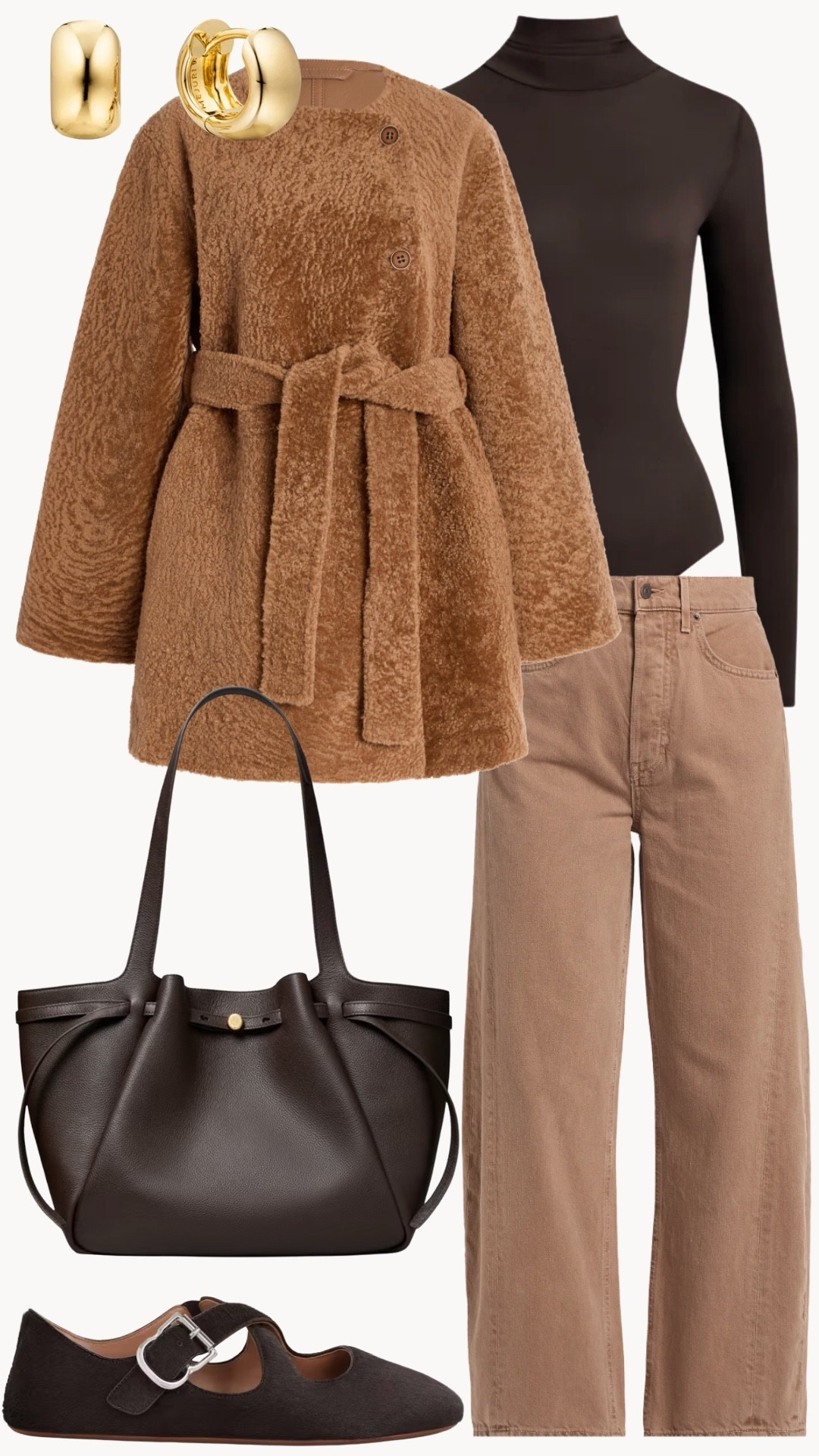 November Lookbook 🤎 Cozy casual outfit for errands, work, or travel. Similar, less expensive pieces also linked!

shearling coat, shearling jacket, brown bodysuit, cozy winter outfit, casual winter outfit, winter capsule, casual winter looks 

#LTKHoliday #LTKSeasonal