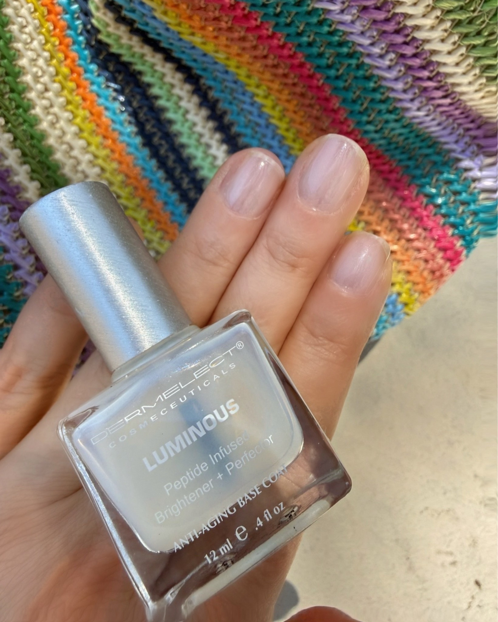 This gives the perfect bright natural nude nail. Can be used as a base coat or on its own. This is 2 coats w a clear top coat. 

Per the manufacturer site it fills, conceals, blurs, and neutralizes any visible nail damage w a milky, shimmery glaze.

Very pretty ✨ Linked a few retailers for the best price.

#LTKgrwm #LTKselfcare #LTKBeauty