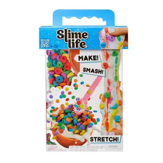 Slime Life Bowl of Fruity Cereal DIY Slime Kit, Make, Smash, and Stretch Your Food Slime, Ages 8+ | Walmart (US)