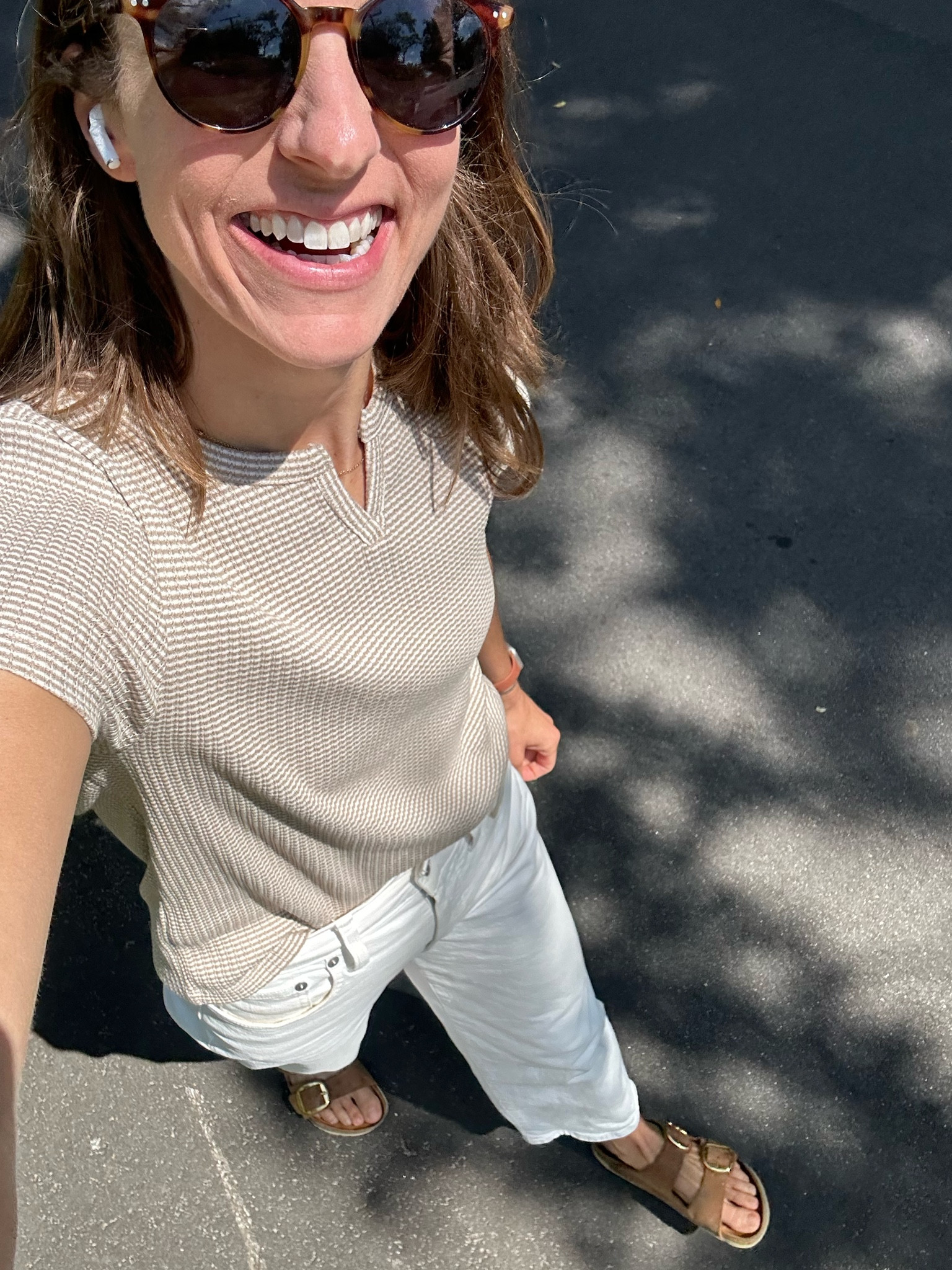 Sizing on this shirt is bizarre. I’m in a large and it looks like a small. Just keep that in mind! Jeans run TTS! 

#LTKfindsunder50 #LTKxMadewell