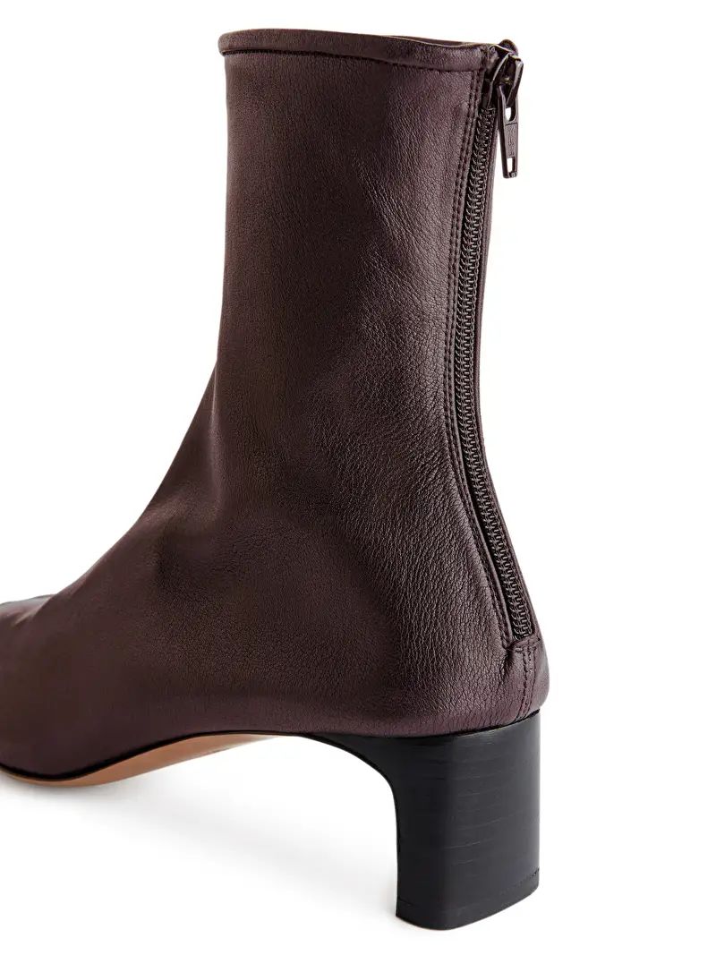 Stretch-Leather Sock Boots | ARKET (US&UK)