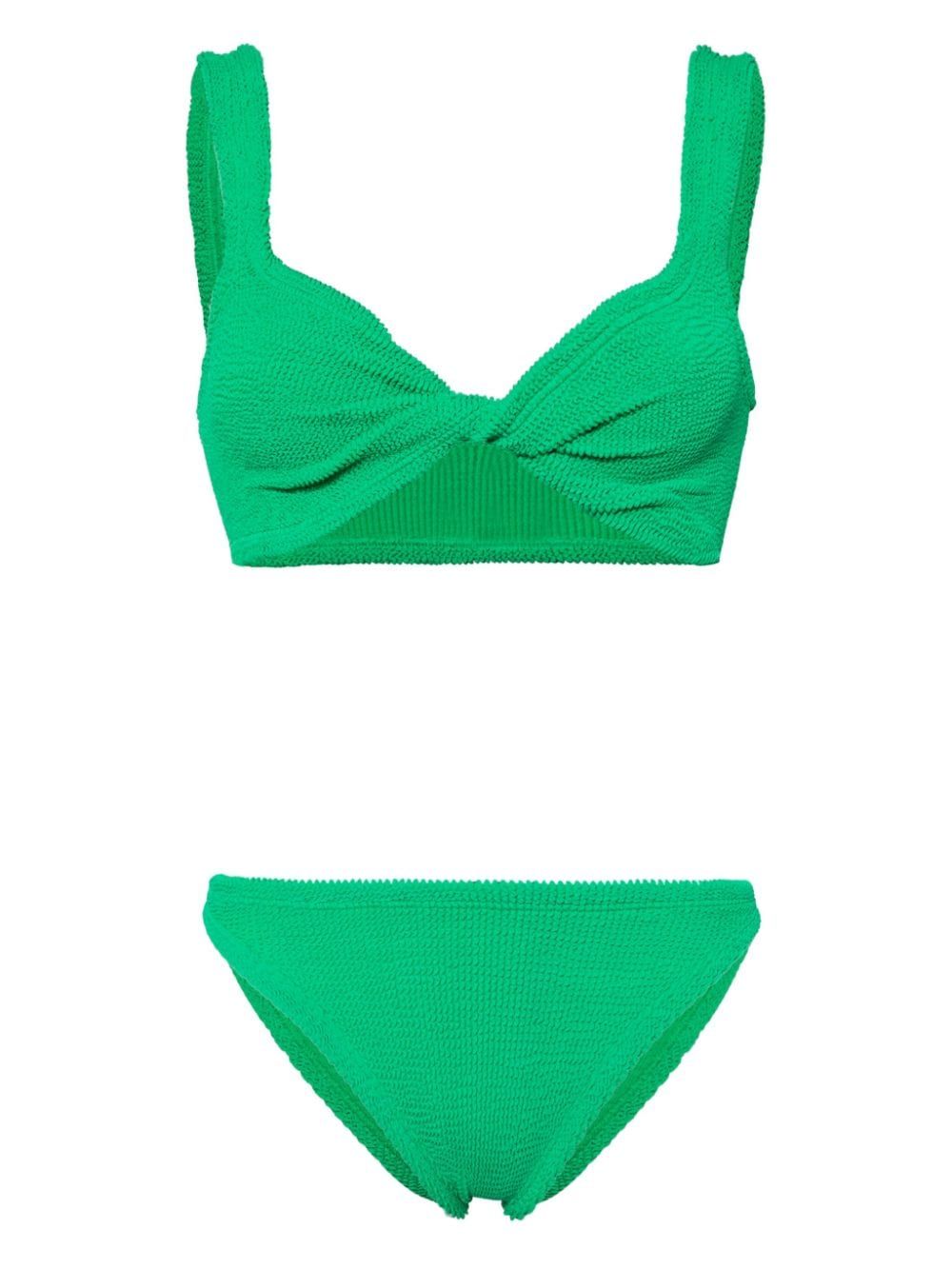 Hunza G Juno Shirred Bikini - Farfetch | Farfetch Global