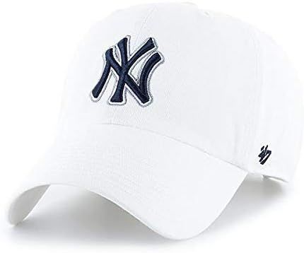 MLB New York Yankees Men's '47 Brand Clean Up Cap, White, One-Size | Amazon (US)